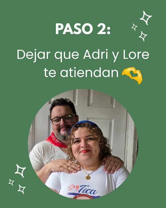 Paso 2: dejar que Adri y Lore te atiendan, con una foto del equipo de Biomédica Integral